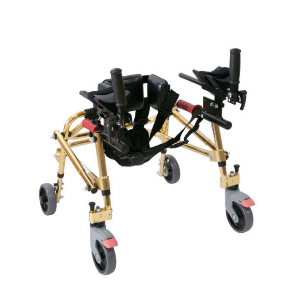 Ходунки на 4-х колесах для детей больных ДЦП Мега-901 с подлокотной опорой Ходунки на 4-х колесах для детей больных ДЦП Мега-901 с подлокотной опорой