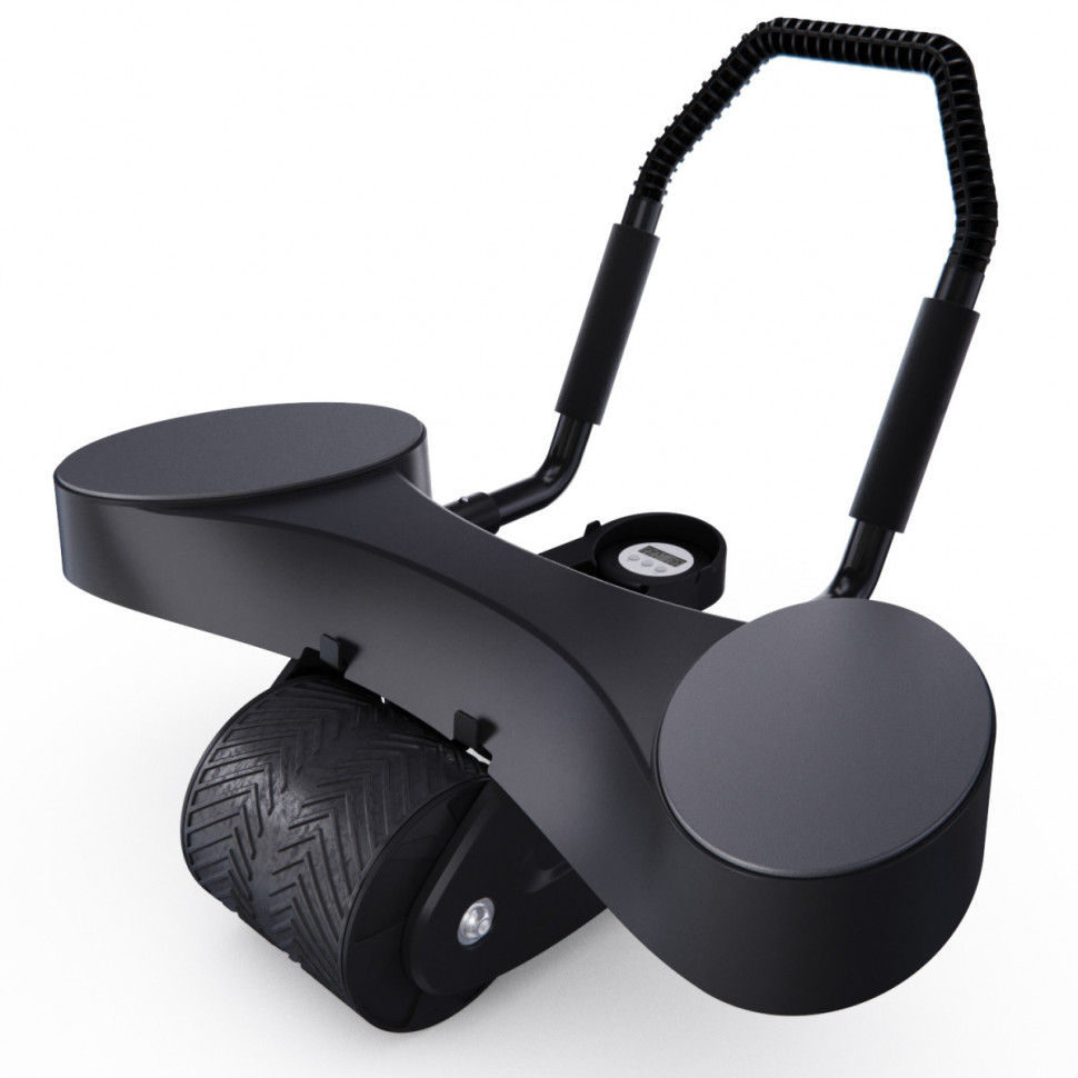 Тренажёр для пресса AB Roller SND чёрный с ковриком 6 мм Тренажёр для пресса AB Roller SND чёрный с ковриком 6 мм