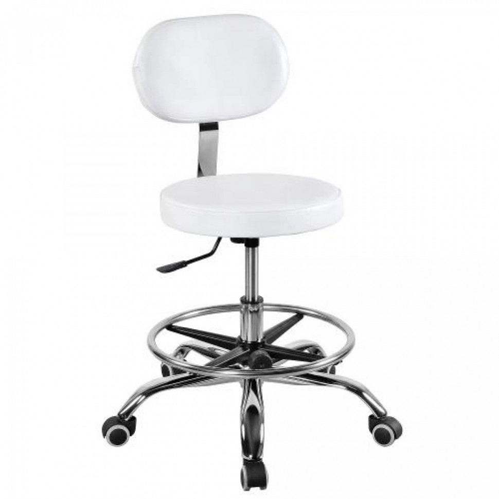 Стул мастера со спинкой и кольцом ХРОМ (ch4) Стул мастера со спинкой и кольцом ХРОМ (ch4)