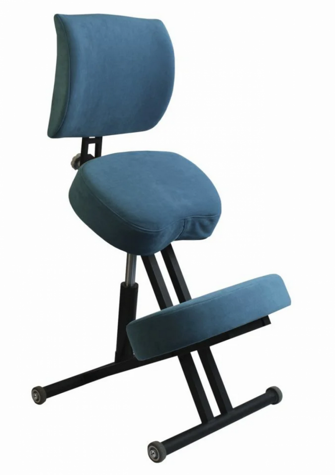 Стул коленный эргономичный "ОЛИМП" СК-2-2Г цвет синий (корпус черного цвета) Стул коленный эргономичный "ОЛИМП" СК-2-2Г цвет синий (корпус черного цвета)